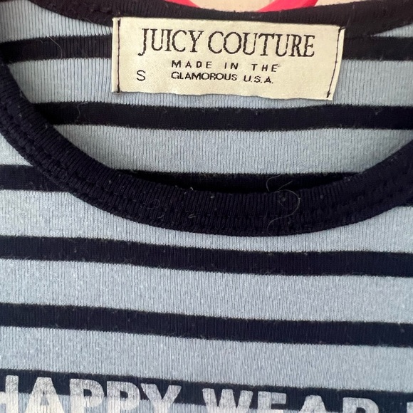 Super Rare Y2K Vintage Juicy Couture Tee Made In Glamorous USA White Label Small - Picture 3 of 4